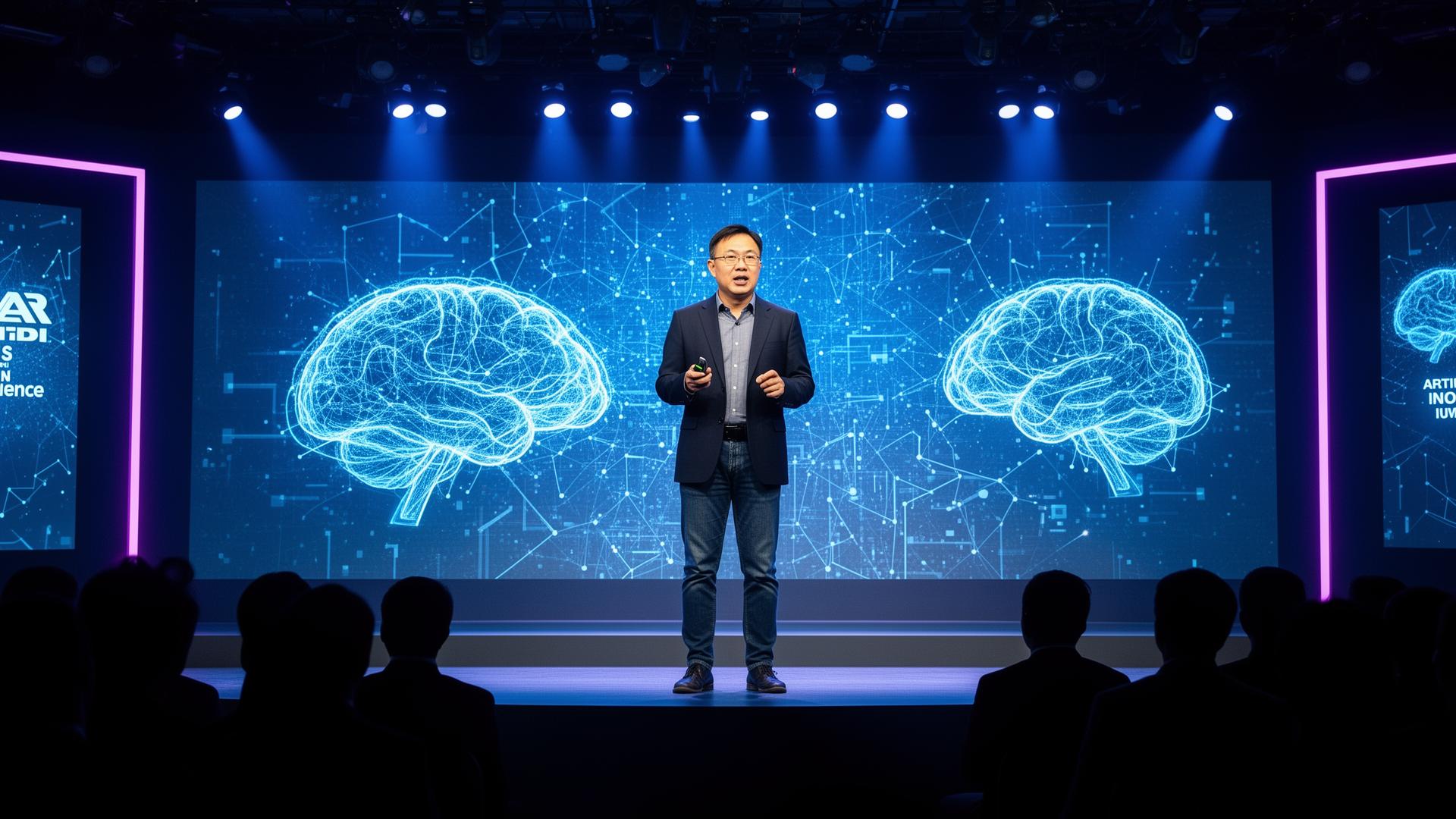 AI speaker on stage